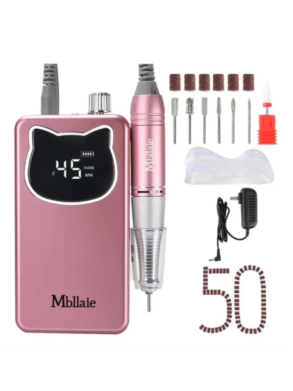 Pink Professional Nail Drill File 45000RPM